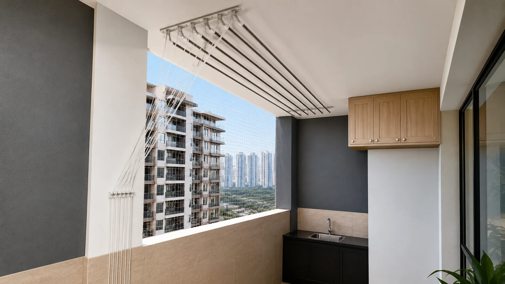 Ceiling-Mounted Cloth Drying Hangers